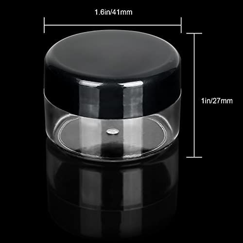 100pcs Clear Cosmetic Jars with Lids - 20g Reusable Plastic Containers for Lip Balm & Cream