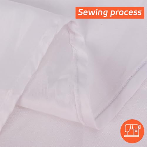 White 120 Inch Round Tablecloth 10 Pack - Stain Resistant & Wrinkle-Free Polyester for Wedding & Events