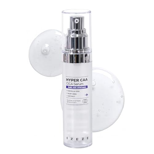 IZEZE Hyper CAA Cica Serum 1.01 Fl Oz, 30 ml | Centella Asiatica, Anti-fect, Soothing Serum for Face, Korean Skincare for Sensitive Skin, Acne Prone Skin