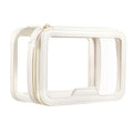 Camdeez White Clear Makeup Case Toiletry Bag Travel Organizer Portable Cosmetic Storage