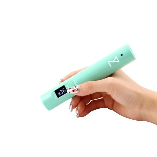 M - GlamCure GO Nail Flash Cure Lamp with Focus Beam Technology, Touch Screen - LED & UV Nail Light - Curing Lamp for Gel Nails, Acrylic, Builder - Portable & Adjustable (Teal)
