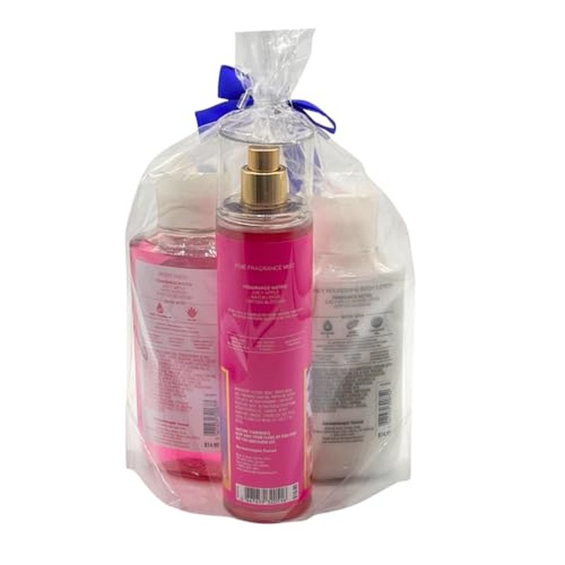 Bath & Body Works PINK TIE DYE - 3pc Bundle - Fine Fragrance Mist, Body Lotion, and Shower Gel Gift set with a Blue Bow for Holidays - LIMITED EDITION