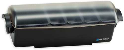 Garnish & Condiment Center with Dome Lid, 4 Qt Capacity, Black