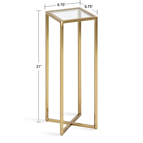 Gold Accent Drink Table - Modern Glam Side Table for Display & Storage