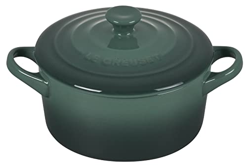 Le Creuset Stoneware Mini Cocotte Set of 4 - 8 oz Artichaut, Oven Safe, Colorful