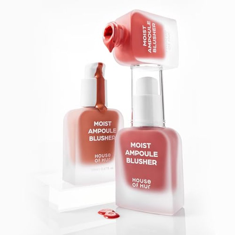 House of Hur Liquid Blusher ? Korean Makeup Hydrating Liquid Blush ? Water-Based, Blendable + Buildable ? Hyaluronic Acid + Panthenol, Dewy Finish ? 11 Shades ? 03 Rose Brown (20 ml/0.68 fl oz)