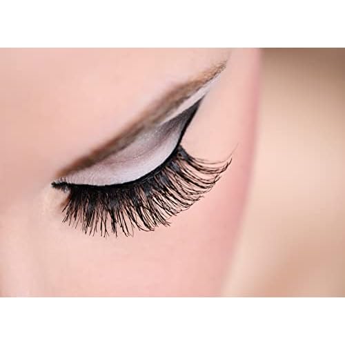 Alluring Synthetick Mink Lashes Reusable 3D Strip False Eyelashes Hand-made Cat-Eye, Fun Color Lashes - DARK PINK mixed w/Purple/Orange