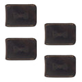 Hide & Groom, Set of 4 Double Edge Safety Razor Head Protective Sheath for Groomsmen, Shaving Travel Cover, Full Grain Leather, Handmade, Bourbon Brown