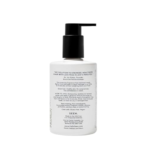 Fragrance-Free Hair Repair Mask for Frizz & Damage - Sensitive Skin Safe