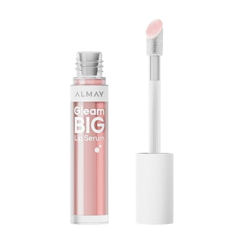 Almay Gleam Big¢â Lip Serum, Hydrating and Moisturizing, Hypoallergenic Lip Gloss, Non-Sticky, 100 Positively Pink, 0.13 fl oz