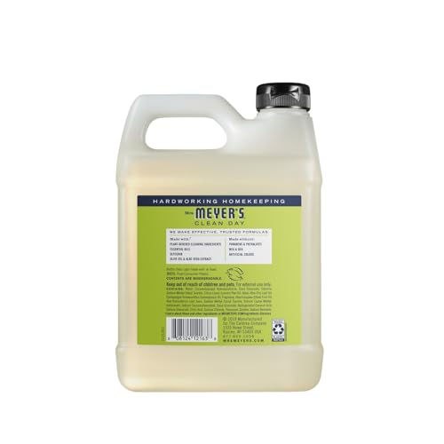 Mrs. MEYER'S CLEAN DAY Liquid Hand Soap Refill Lemon Verbena 33 Fl Oz (Pack of 4)