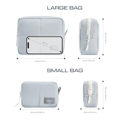 Puffy Waterproof Makeup Bag with Zipper: Compact Travel Organizer, Versatile Cosmetic Pouch, Lightweight Toiletry Bag, Ideal Makeup Storage Case for Travel Essentials