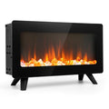 16-Inch Freestanding Electric Fireplace Heater with Realistic 3D Flames