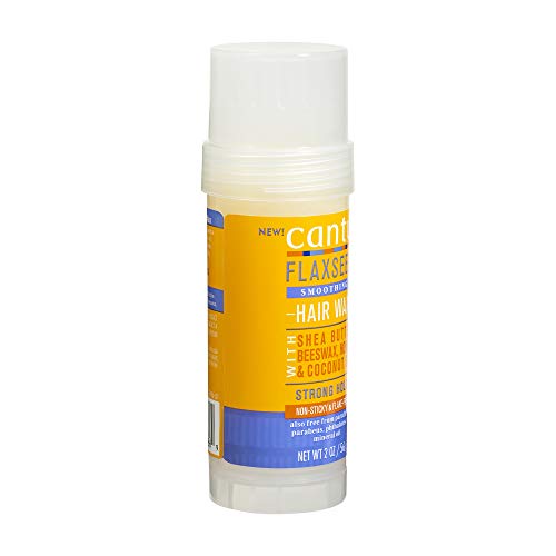 Cantu Flaxseed Smoothing Hair Wax 2 oz - Extra Hold Edges & Frizz Control - Pack of 1