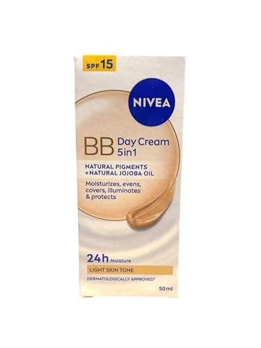 NIVEA Light 5-in-1 BB Cream Bundle - Hydrating, Even Skin Tone, Natural Radiance, 2x50ml