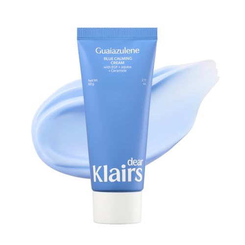 DearKlairs Blue Calming Cream 2.11oz Face Moisturizer for Redness & Irritation Relief
