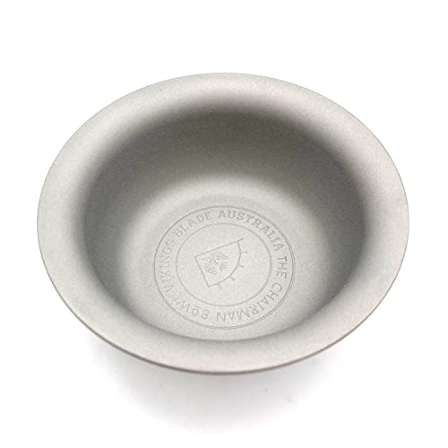 Vikings Blade Luxury Shaving Soap Bowl, Sandblasted Steel for Fast, Thick Lather, Unbreakable, Tactile Texture, Great for Standard Sized Pucks & Soaps (The Chairman, 3¡± Diameter)