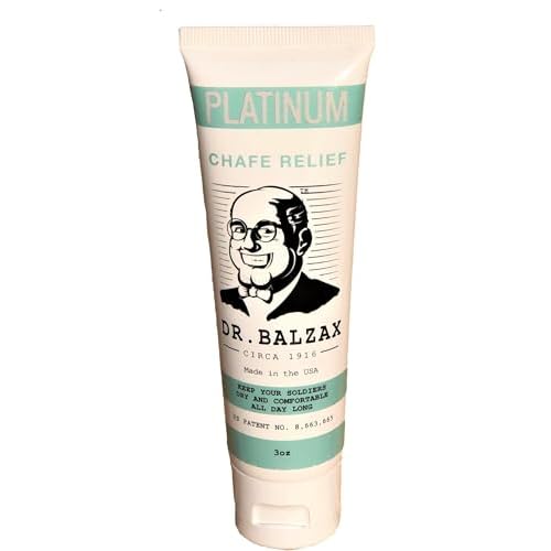 Dr. Balzax Platinum Prevents Skin Chafing & Irritation. Trusted Protection. An Anti-Chafe Cream for Long Lasting Chafing Protection. Non Sticky. Quick Drying for Sensitive Skin & Private Parts