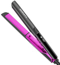 SHRATE 2-in-1 Flat Iron and Curler Hair Straightener - 1.2 Inch, Grey/Rose Purple