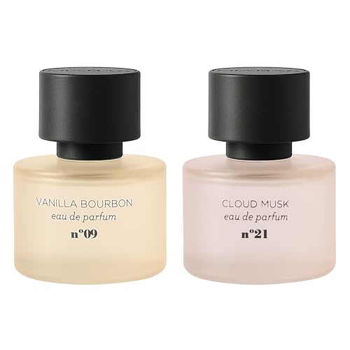 Perfume Gift Set with Vanilla Bourbon & Cloud Musk - Long-Lasting Vegan EDP Duo for Women