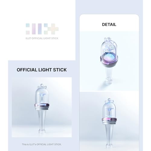Illit Official KPOP Lightstick with 3 Extra Photocards Set - Fan Concert Accessory