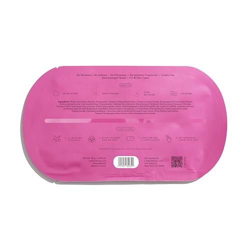 LOOPS DOUBLE TAKE - Glow Hydrogel Face Mask - Calms and Soothes Skin¡¯s Surface - Helps Refine Pores and - Leaves You Glowing and Luminous - For All Skin Types - 1 Pc (Pack of 2)