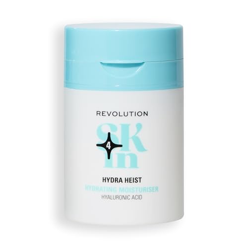 Revolution Skin, Hydra Heist Hyaluronic Acid Hydrating Moisturizer, Lightweight & Moisturizing Face Cream, Vegan & Cruelty-Free, 1.69 fl oz