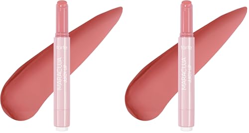Vegan Lip Balm Set - Tarte Maracuja Juicy Lip Gloss with Vitamin E, Full Size, Rosa Pack of 2