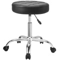 JOSTZHXIN Rolling Stool PU Leather Swivel Stools Height Adjustable, Drafting Work SPA Task Chair with Wheels, Home Office Salon Stool Chair (Style 4)