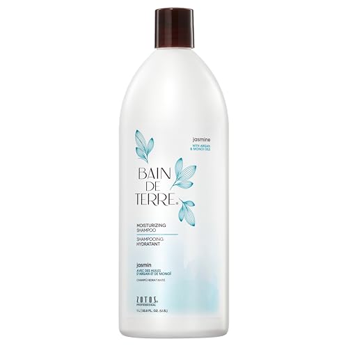Bain de Terre Jasmine Moisturizing Shampoo 33.8 Fl Oz - Hydrating, Color-Safe, Vegan