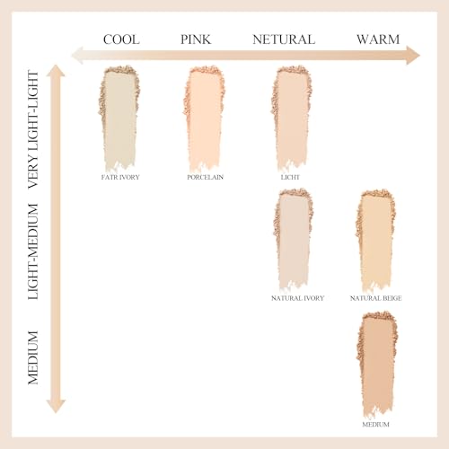 4-in-1 Mineral Pressed Powder, SPF 35 Powder Foundation with Concealer and Finishing, Matte Weightless Buildable Foundation, Light to Medium Coverage, 01 light