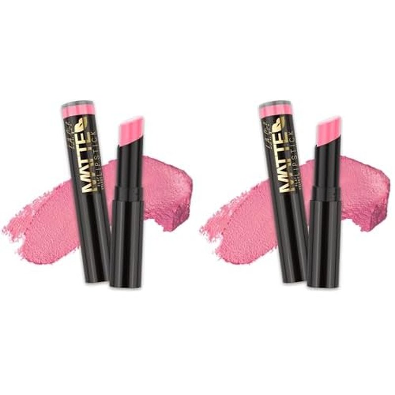 L.A. Girl Matte Flat Velvet Lipstick, Sweet Revenge GLC803 (Pack of 2)
