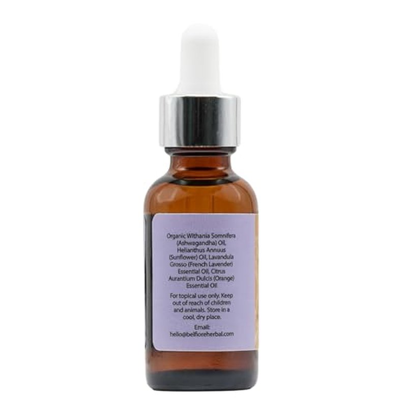 Ashwagandha 100% Pure Natural Organic Oil, Immune Support, Healthy Skin, Collagen Boosting Anti Wrinkle, Vegan non-GMO, 1 ounce