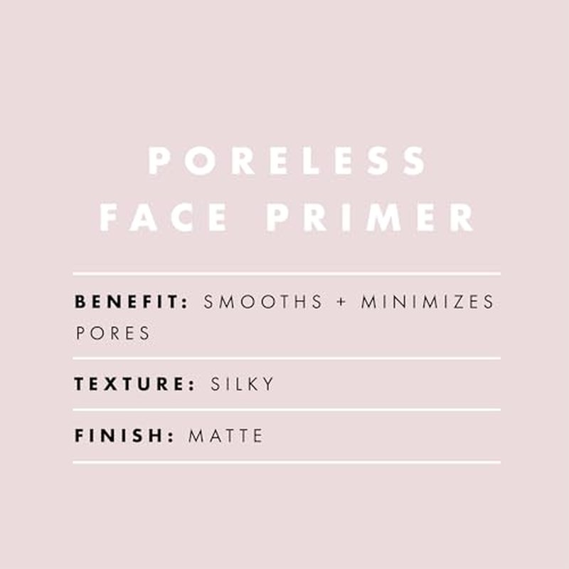 e.l.f. Poreless Face Primer - Large, Silky, Skin-Perfecting, Lightweight, Long Lasting, Absorbs Quickly, Smooths, Preps, Creates Flawless Base, Infused with Tea Tree and Vitamins A & E, 1.01 Fl Oz