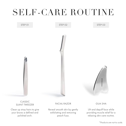 Tweezerman Stainless Steel Gua Sha Facial Massager for Lifting & Depuffing