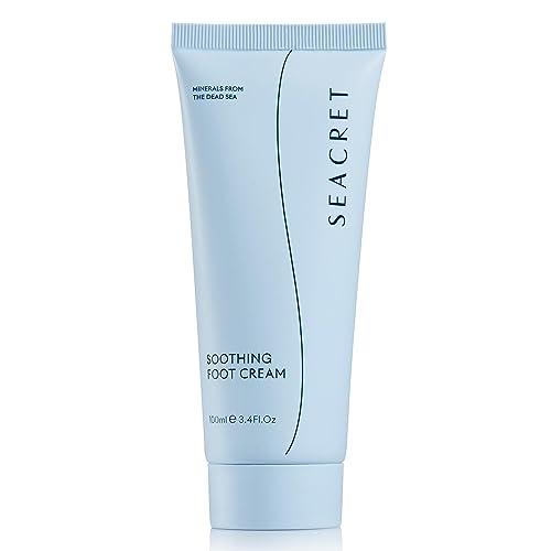 SEACRET Dead Sea Mineral Foot Cream 3.4 fl oz / 100 ml - Soothing & Moisturizing, Vegan & Cruelty-Free