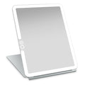 LUNA London Eclipse LED Lighted Travel Vanity Makeup Mirror | 3 Colour Light, Compact, Portable, Lighted, Rechargeable, Illuminated Mirror | Perfect for Travel, Makeup & Beauty Needs | Chalk Grey