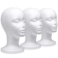 12 Inch Foam Wig Head Mannequin Display Stand for Hair, Hats, Glasses