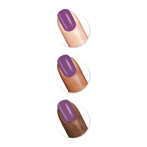 Sally Hansen Miracle Gel Beetlejuice Salon Quality Nail Polish | Gel-Like Formula, Two-Step System, No UV Light Needed, Long Lasting | Opaque, Glossy | 931 Say It 3 Times | Dark Purple Nail Color