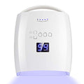 Rechargeable UV LED Nail Lamp - Cordless Gel Nail Curing Light for Home & Salon (White)