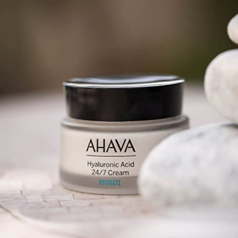 AHAVA Hyaluronic Acid 24/7 Cream - Long-lasting hydration from inside & out, boosts hydration, softening & refining skin's texture, long-term wrinkle prevention, with Osmoter, ATPeptides, 1.7 Fl.Oz