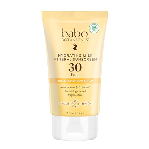 Mineral Sunscreen SPF 30 Hydrating Milk Dewy Finish for Sensitive Skin
