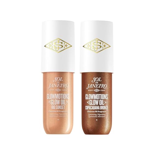 Glow Body Oil Duo - Shimmering Travel Size Set with Copacabana Bronze & Rio Sunset