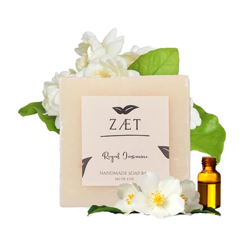 8-Pack Royal Jasmine Bar Soap ? Natural Jasmine Extract with Olive Oil and Coconut Oil - Handmade Soap Bar for Face, Body and Hands - Ideal for All Skin Types, Men and Women