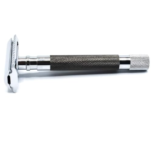 Parker 56R Double Edge Safety Razor - Graphite, Handmade Barber Quality