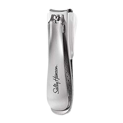 Sally Hansen Beauty Tools Treat Your Toes Control-Grip Toenail Clipper with Catcher | Wide Blade for Thick Nails | Stainless Steel Professional Toe Nail Clippers