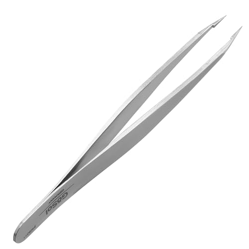 Tweezers - Professional Pointed Tweezers for Women and Men, 420 Stainless Steel Precision Tweezers for Women Facial Hair Removal, Expert Ingrown Hair Plucker, 0 Gap, Painless Hair Extraction