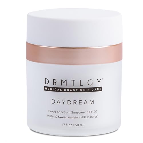 DRMTLGY Day Dream Sunscreen & Face Moisturizer SPF 40 ? Water & Sweat-Resistant Sunscreen for Sensitive Skin ? UVA/UVB Protection, Skin Care & Makeup Friendly | UVA/UVB Protection, FSA HSA Eligible
