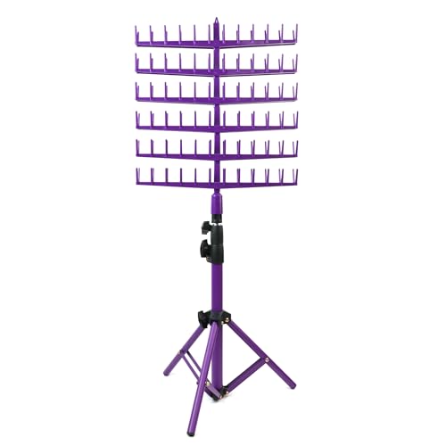 Laflare Standing Braid Hair Organizer ? 144 Pegs Hair Extension Holder, Divider & Display Stand for Hair Braiding, Height Adjustable Rack, Easy to Assemble (Purple)