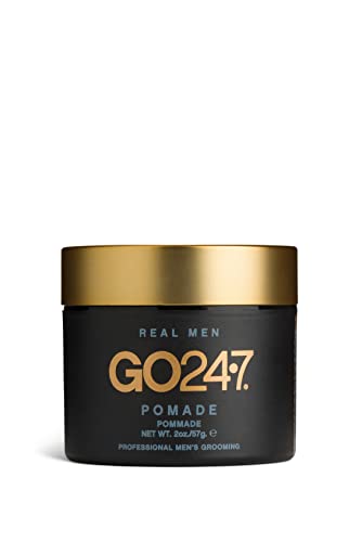 Medium Hold Hair Pomade for Men - High Shine & Flexible Control, 2 oz